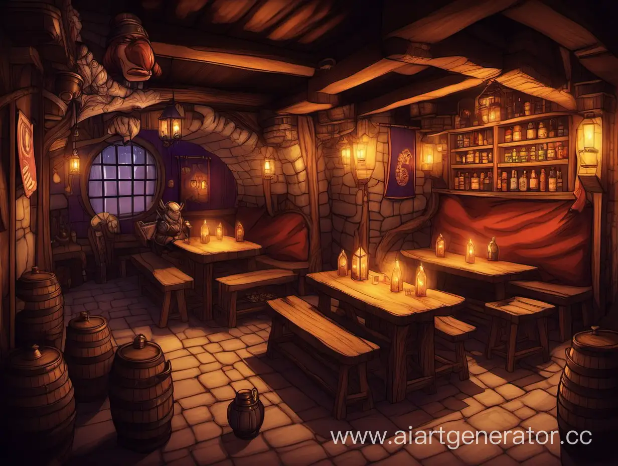 Enchanting-Fantasy-Tavern-Interior-Cozy-Ambiance-and-Magical-Charm