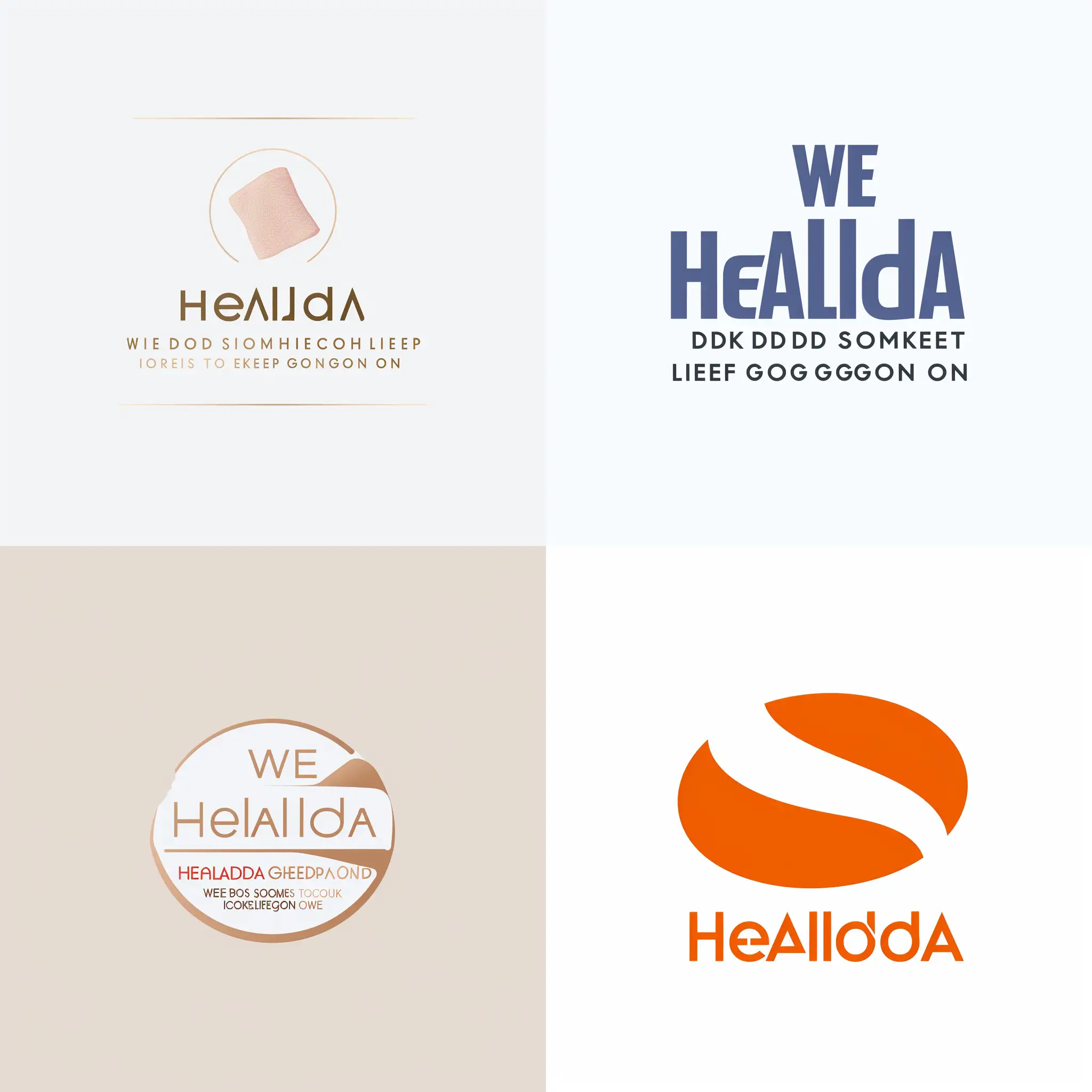 minimalist logo for "Healda" company which is active in pharmaceutical and medical device production based on absorbable polymers such as hemostatic dressing and intravascular occluder. Healda’s mission is "WE DO SOMETHING TO KEEP LIFE GOING ON"