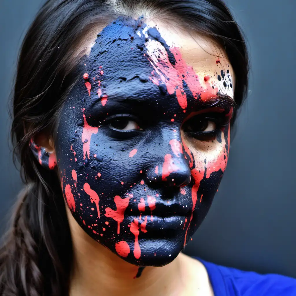 paint splatter face


