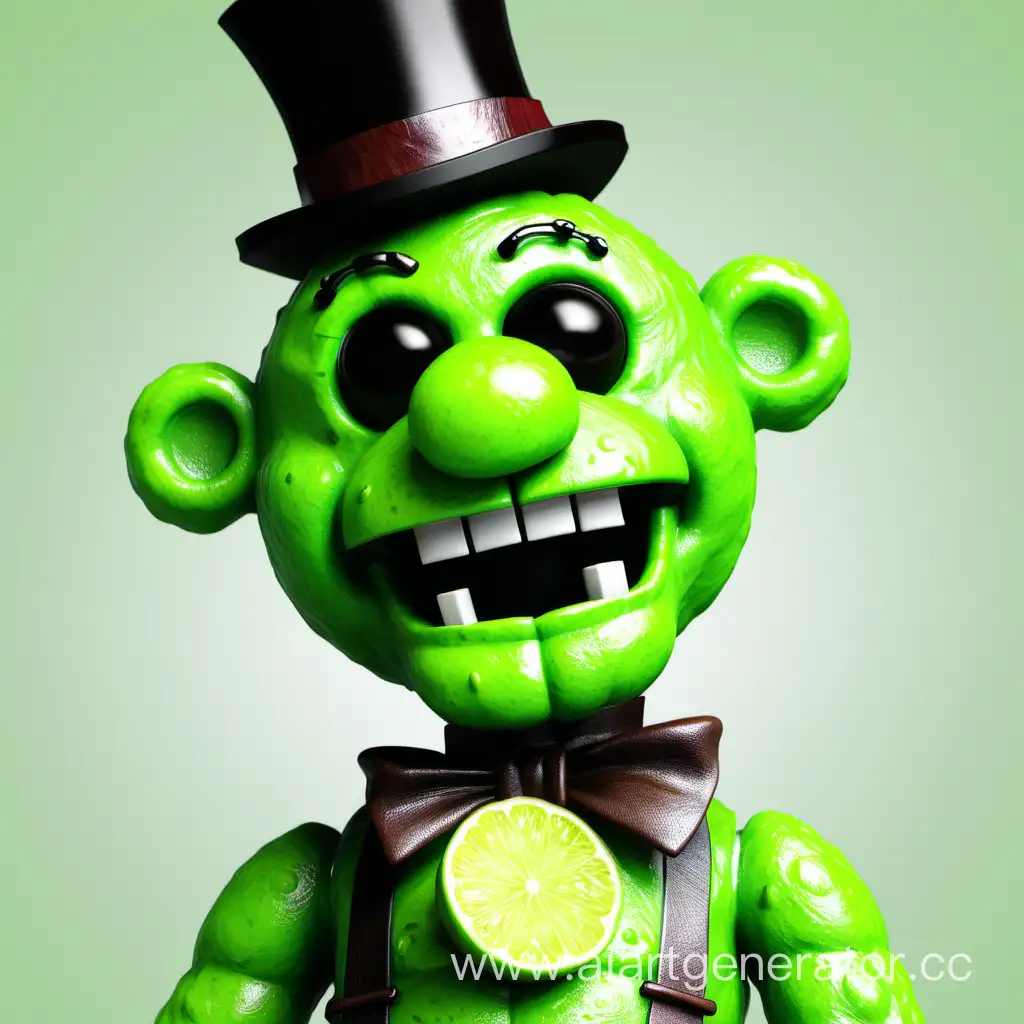 Vibrant-Lime-Freddy-Playful-AIGenerated-Artwork