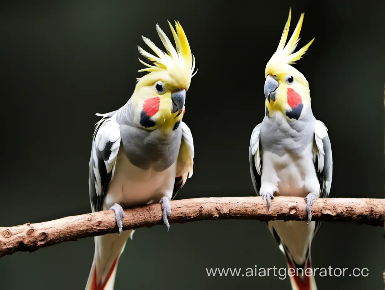 Wild-Cockatiels-in-Natural-Habitat-A-Captivating-Glimpse-of-Native-Avian-Beauty