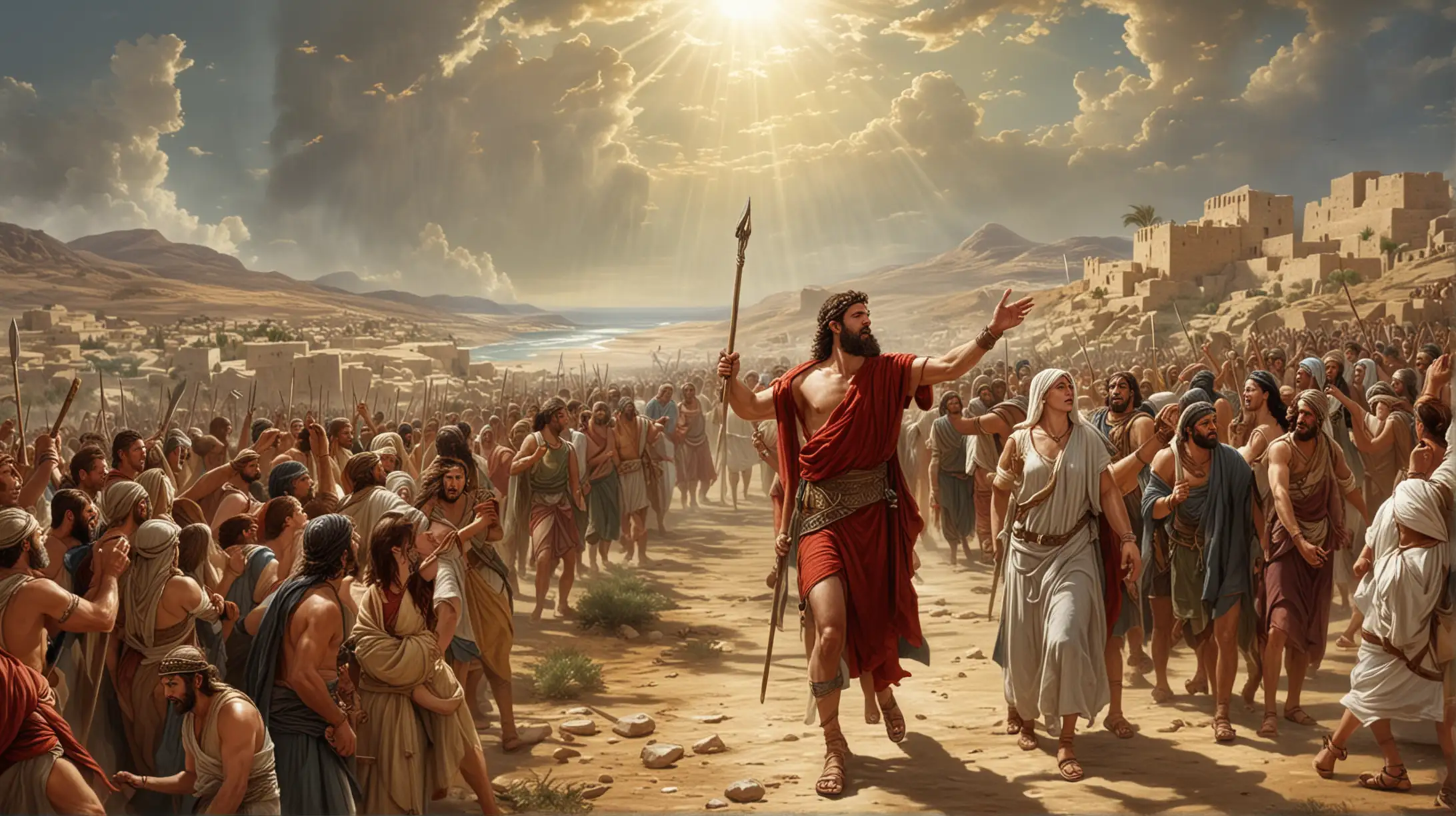 Biblical Scene Jephthah Sacrifices His Daughter