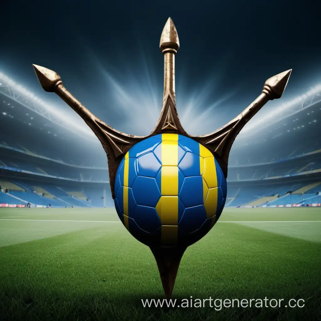Ukrainian-Trident-Football-Symbolic-Sporting-Spirit