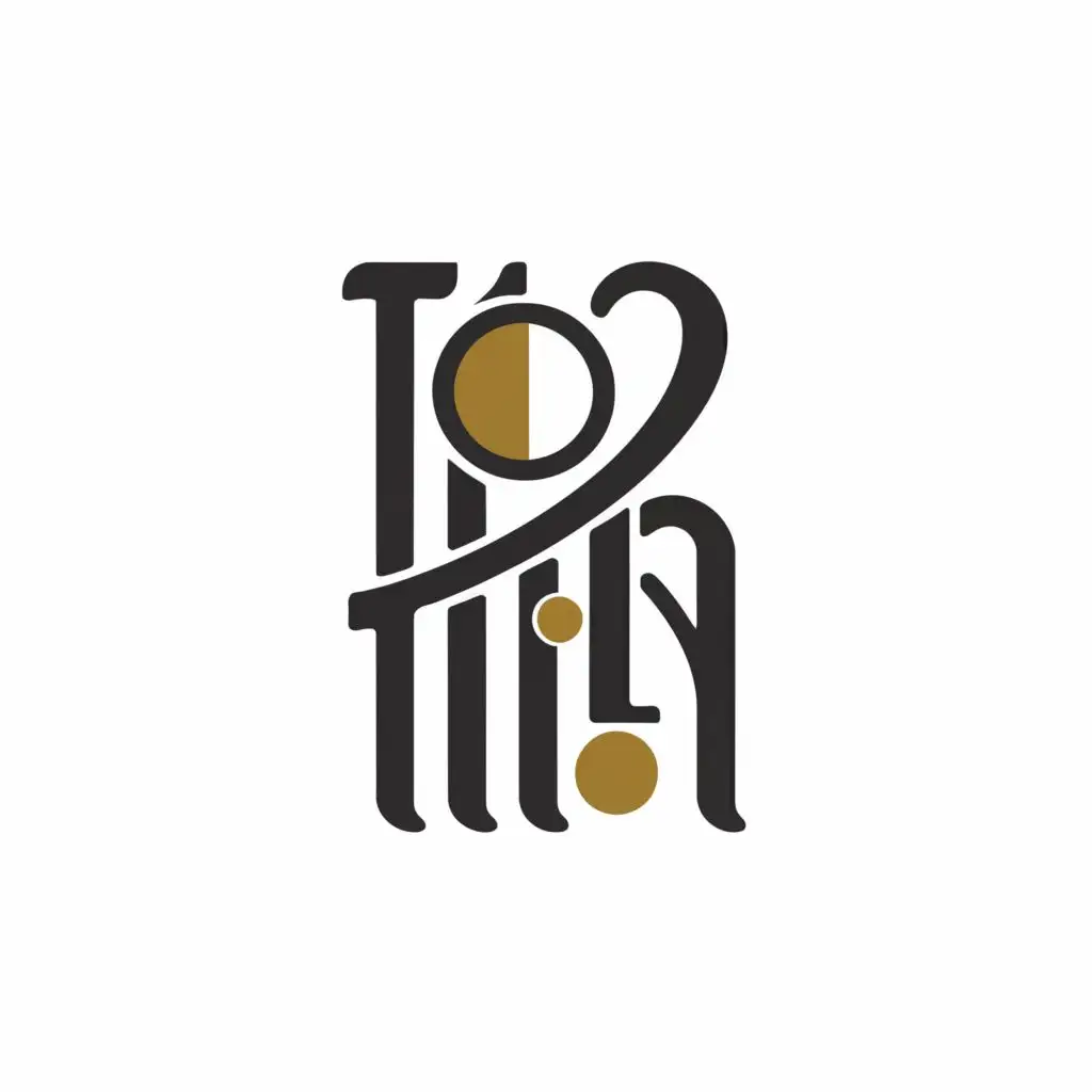 logo, lettermark, with the text "To Thien", typography