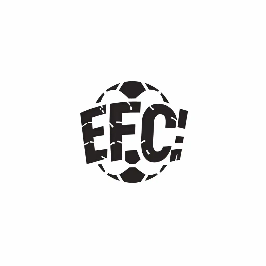 a logo design,with the text "EFC", main symbol:Soccer,Moderate,clear background