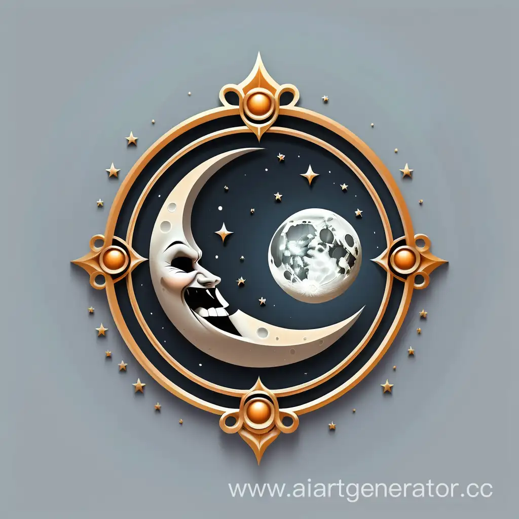 Celestial-Moon-Frame-Logo-Design
