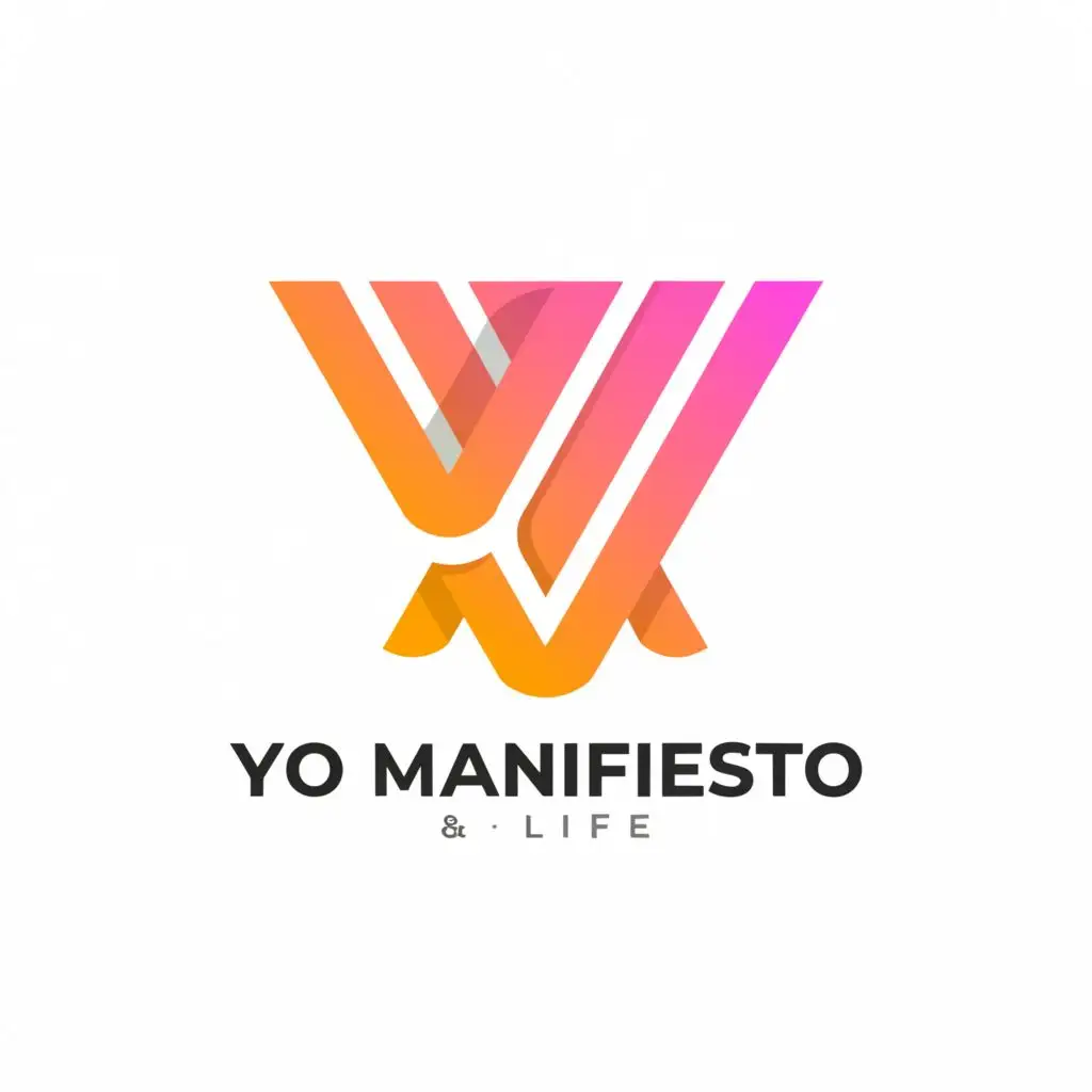 a logo design,with the text "yomanifiesto.life", main symbol:manifest create simple,Minimalistic,clear background