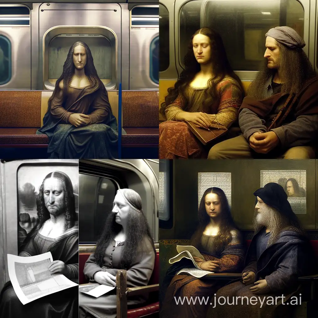 Leonardo-Da-Vinci-and-Gioconda-in-New-York-Subway-Art