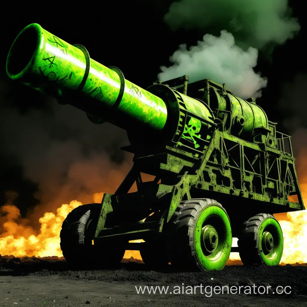 Toxic artillery that releases acid