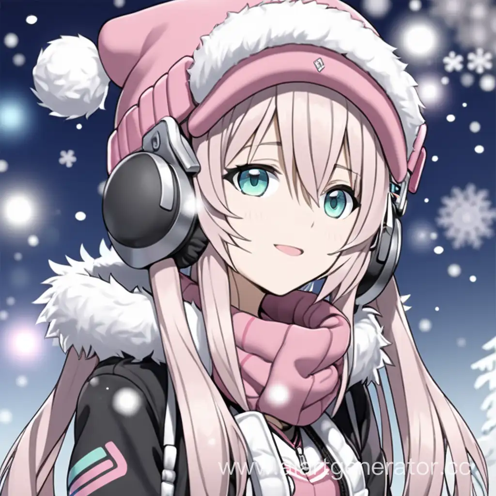 Japanese-Vocaloid-IA-Wearing-a-Stylish-Winter-Ushanka-Hat