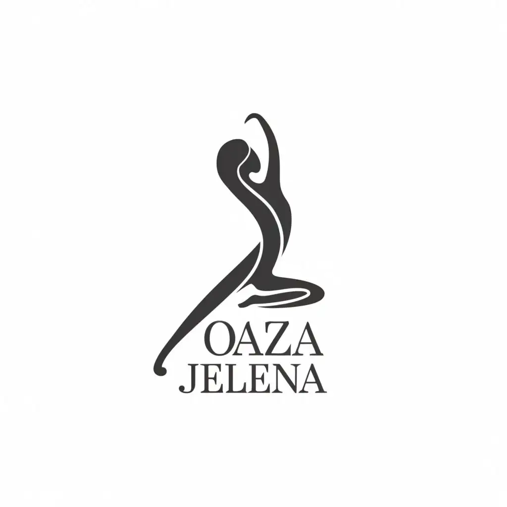 a logo design,with the text "Oaza Jelena", main symbol:Women body silhouette,Moderate,be used in Beauty Spa industry,clear background