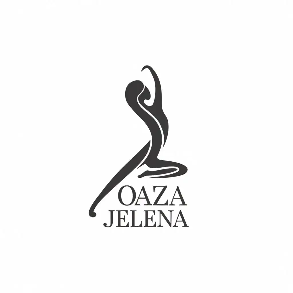 LOGO-Design-for-Oaza-Jelena-Elegant-Womens-Silhouette-for-Beauty-Spa