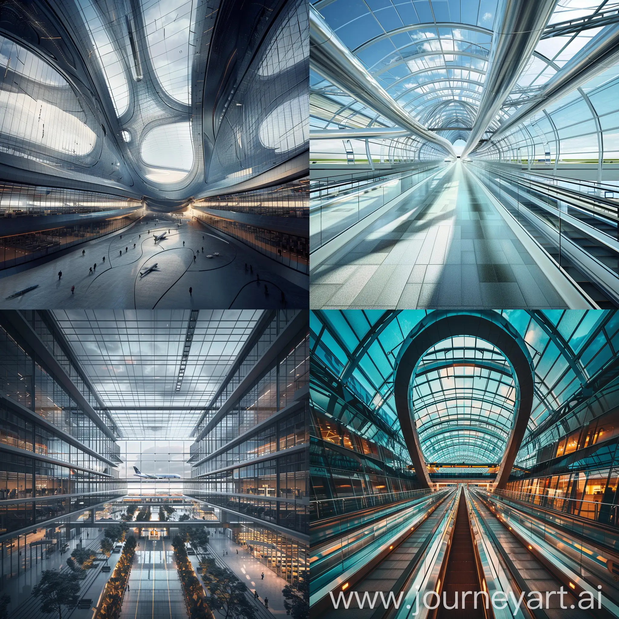 In the heart of the bustling metropolis, where the sky meets the earth, lies the Terminal Nexus International Airport. Its architecture is a symphony of steel, glass, and concrete, harmonizing the practicality of transit with the poetry of travel