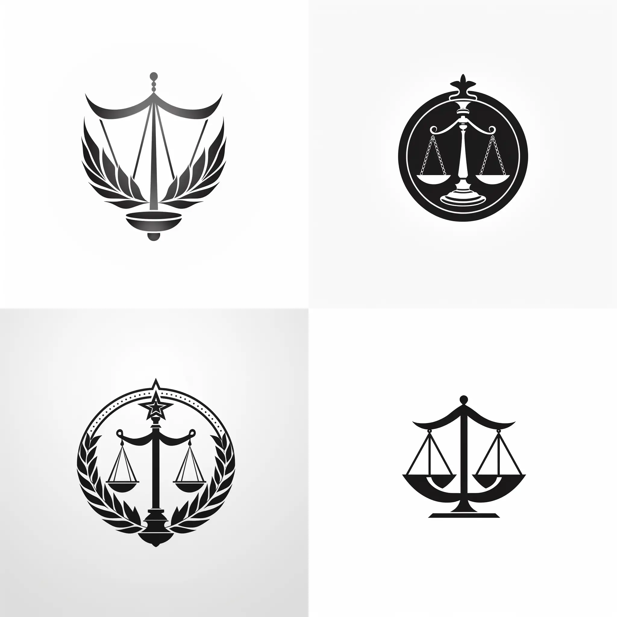 monochrome logo of a law agency