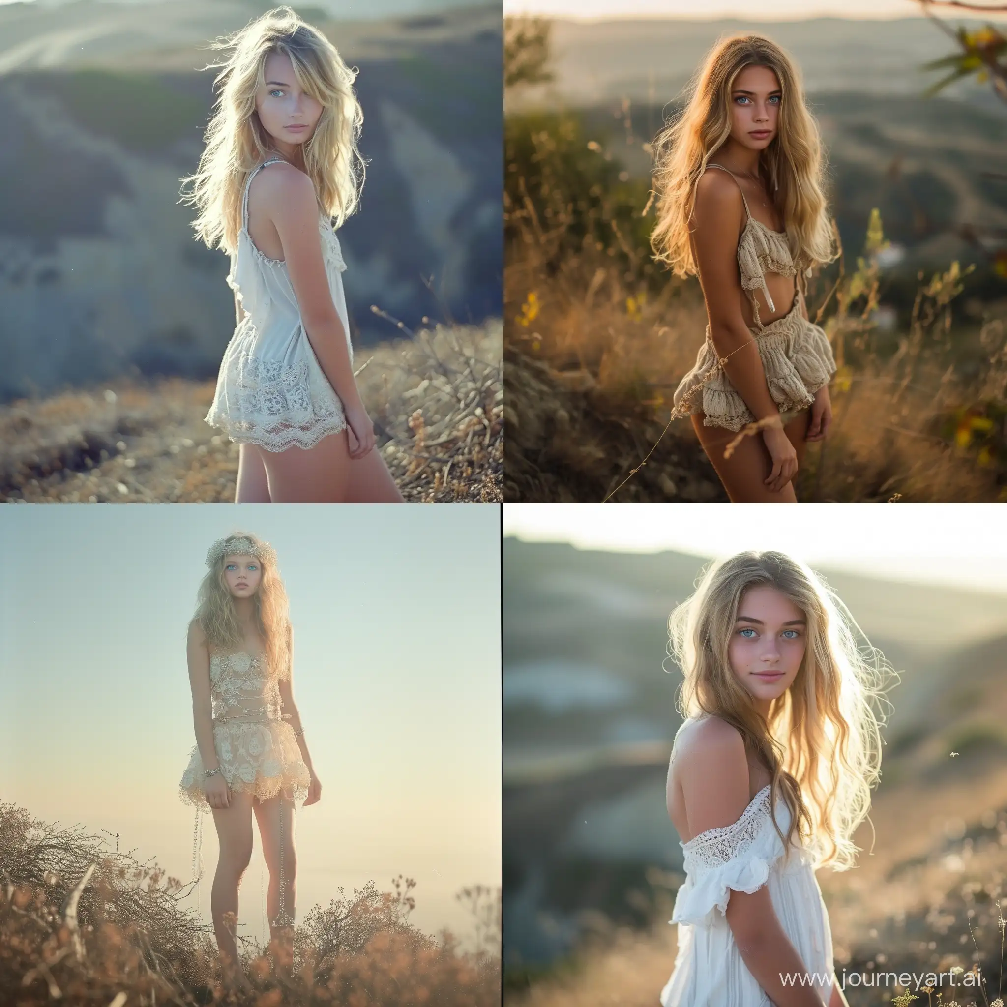 Enchanting-Blonde-Girl-with-Crystal-Gaze-on-Hill