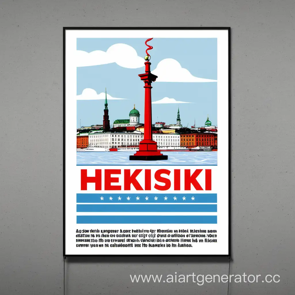 дизайн плакатов агитации для 
города Гельсингфорс