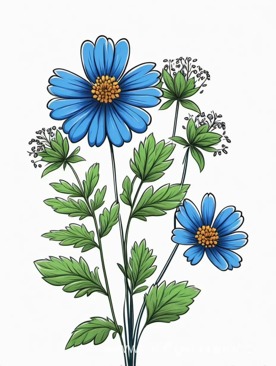 Elegant-Blue-Wildflower-Trio-in-Minimalistic-Line-Art-4K-HighQuality-Botanical-Illustration