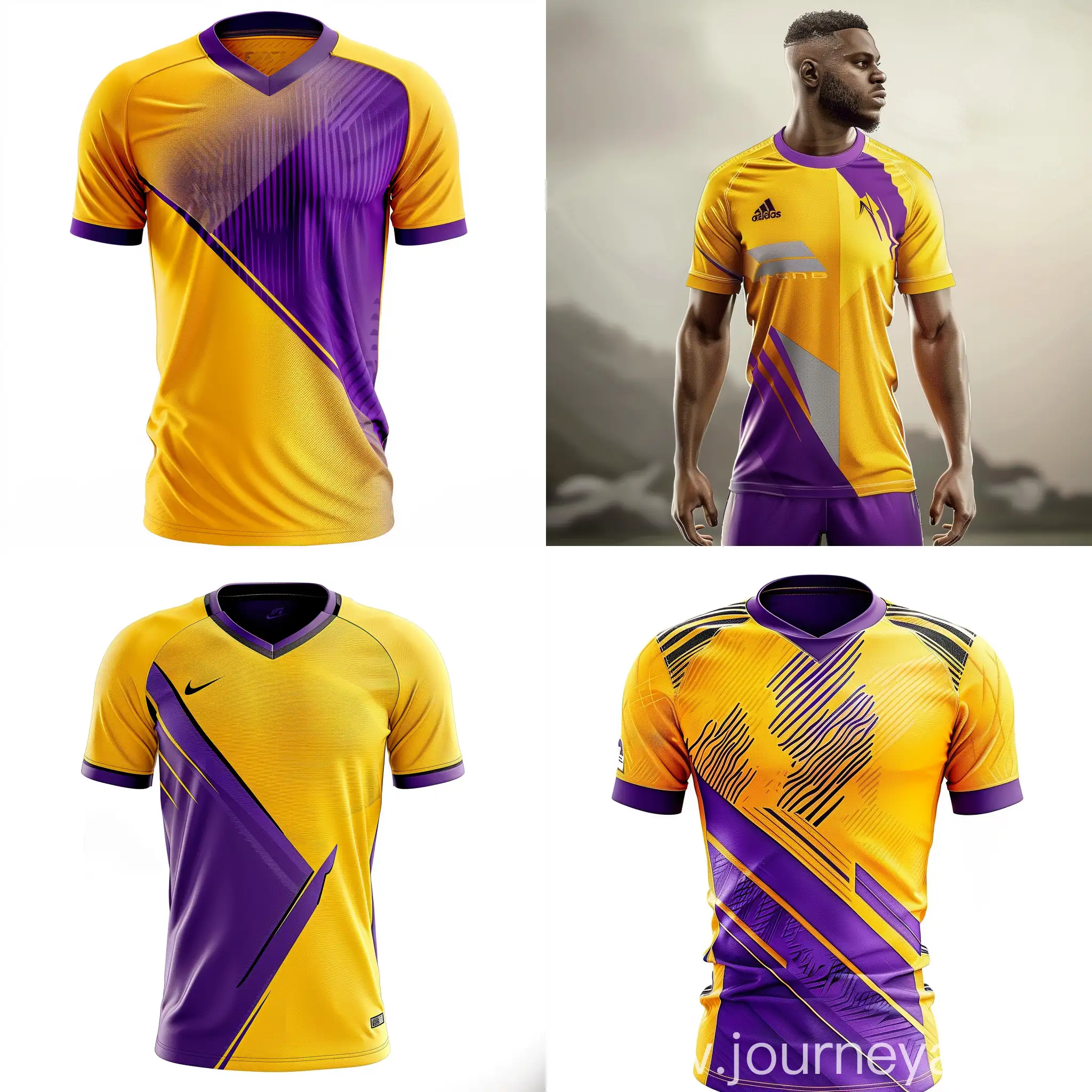 yellow and purple football jersey