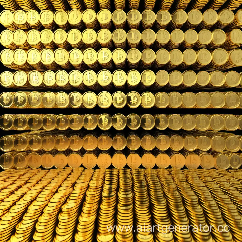 Stacks-of-21-Million-Gold-Coins-Bitcoin-Wealth-and-Cryptocurrency-Investment