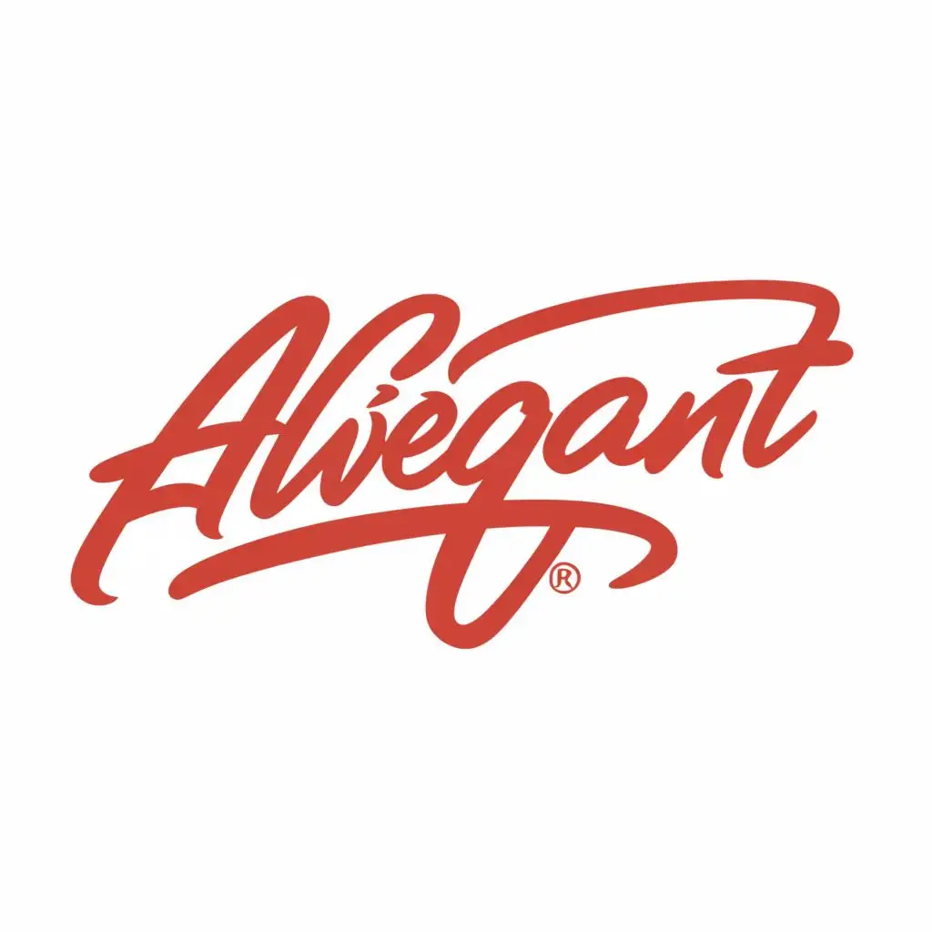 logo, red grey, with the text "Alvégant", typography