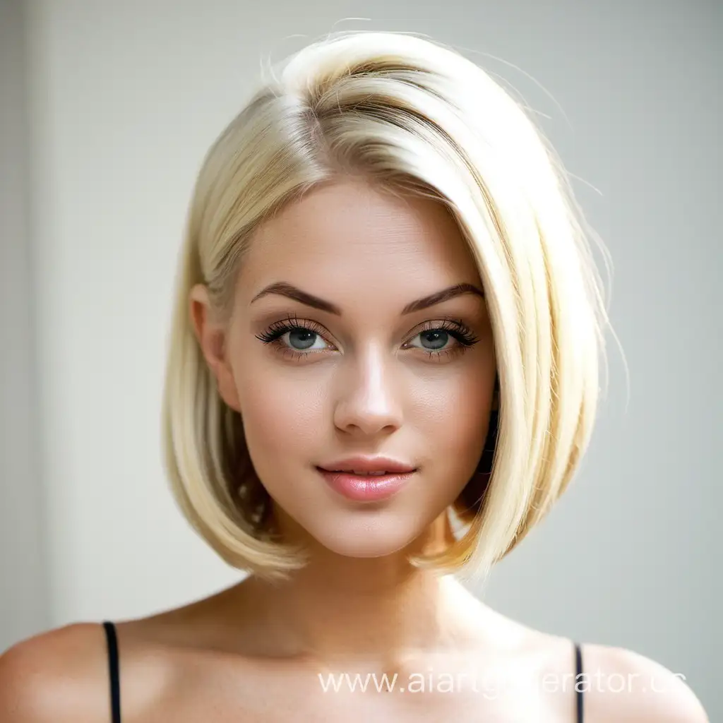 Beautiful blonde with a bob