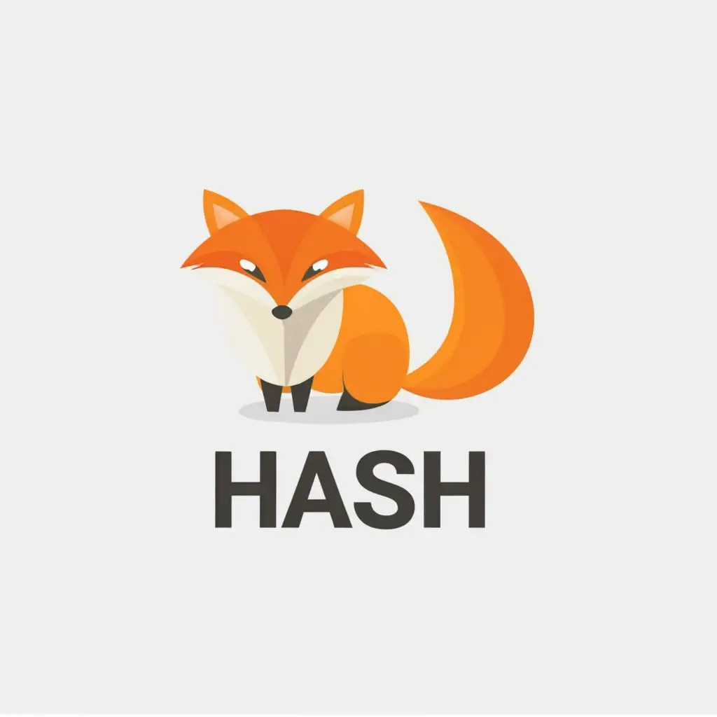 logo, fox, with the text "hash", typography, be used in Technology industry