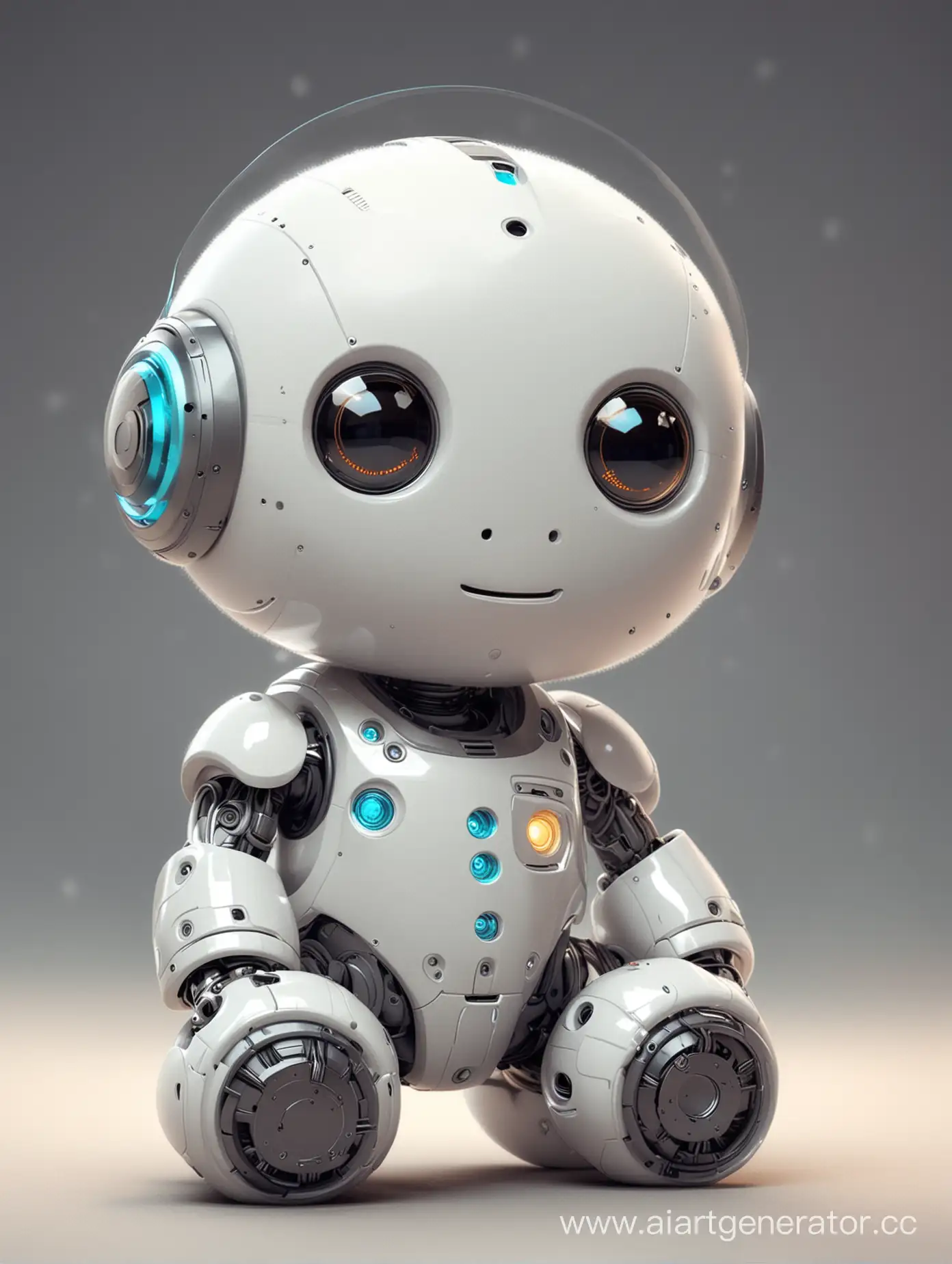 A cute adorable lovely cuddly little robot 
