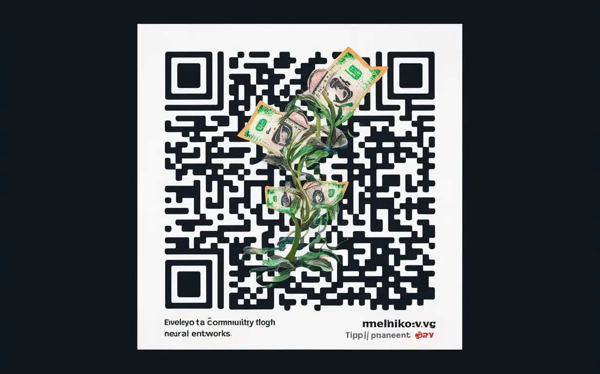 QR code has learned how to make money on neural networks, I will show you how to get a lot of money out of hard work... The paradoxical artificiality of the intellect of the community of professionals for the development of something from someone, etc. :)

© Melnikov.VG, melnikov.vg

https://pay.cloudtips.ru/p/cb63eb8f

^^^