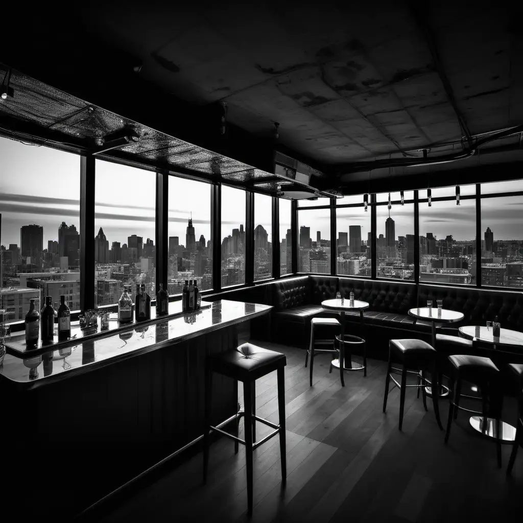 Indoor Premium Photography of [urban rooftop bar], realistic, detailed::4 well-lit, sharp-focus, artistic, unique, award-winning photography, hiper-realista, 8k, Canon EOS 5D Mark IV DSLR, f/8, ISO 600, 1/80 second, ambient light,
professional::3 black and white, grainy, deformed::-2, stock photo --ar 7:5 --no people --v 5