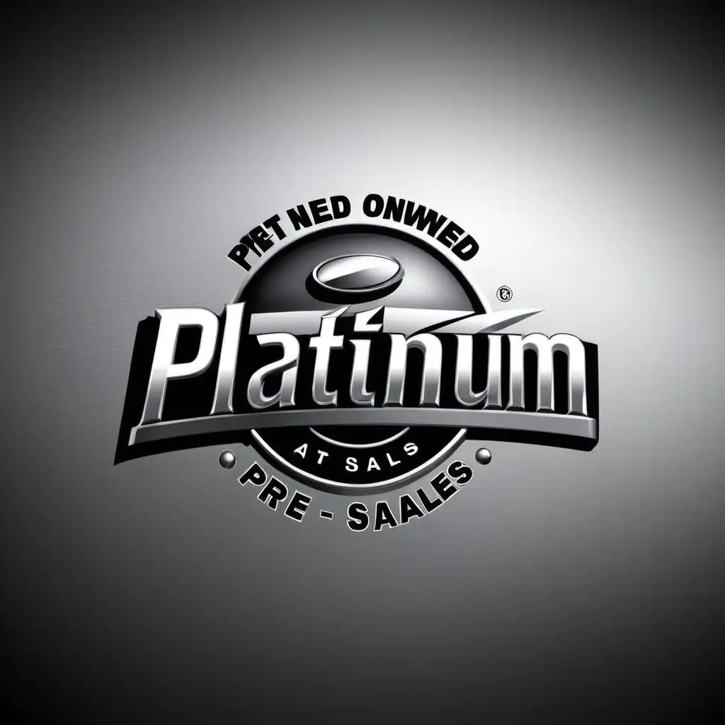 Minimalist Monochrome Logo Branding for Platinum PreOwned Auto Sales