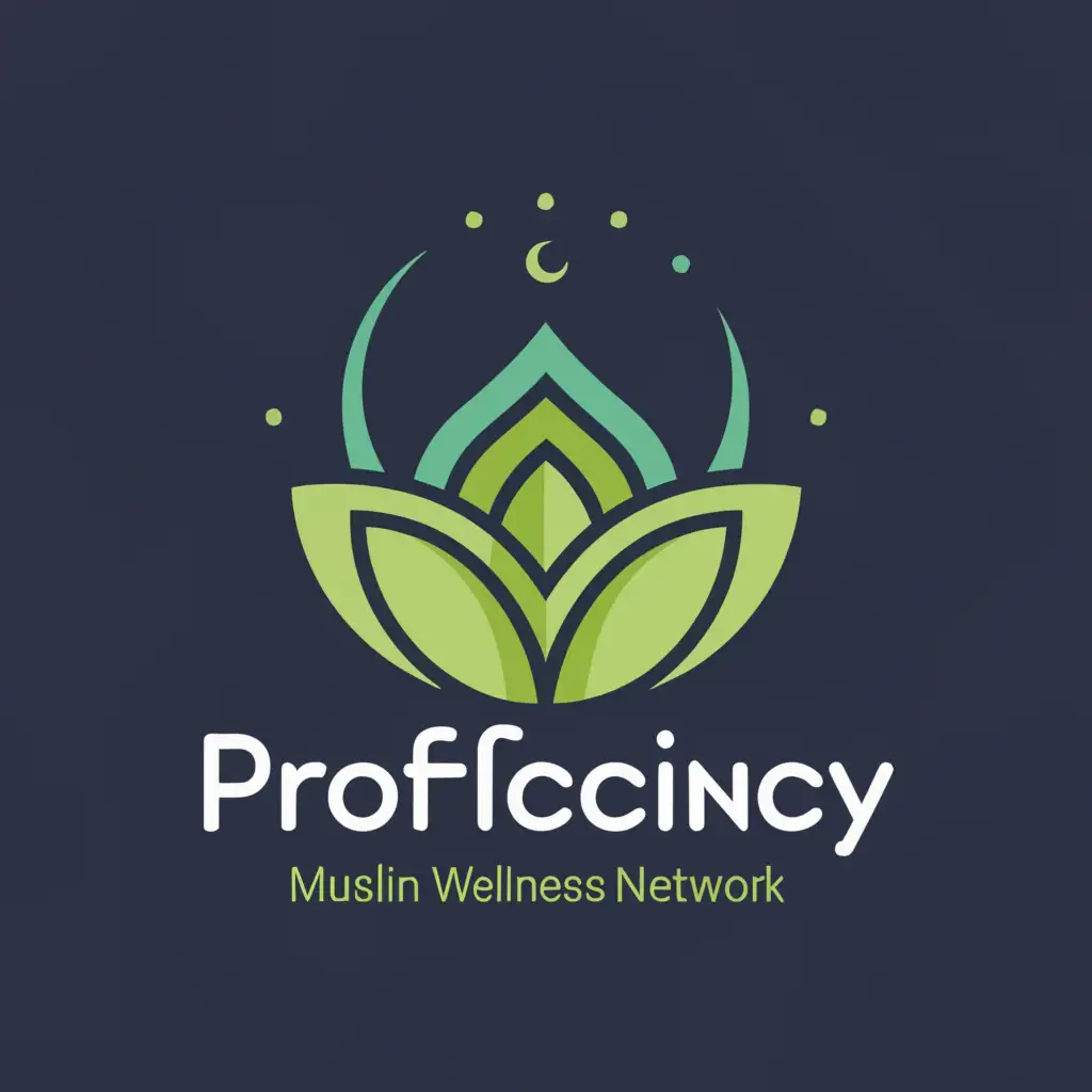 a logo design,with the text "PROFICIENCY", main symbol:MUSLIM WELLNESS NETWORK,complex,clear background