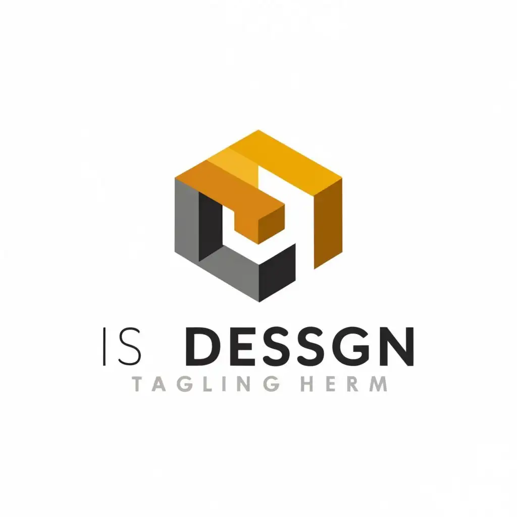 logo, geometry, with the text "is design", typography, be used in Construction industry