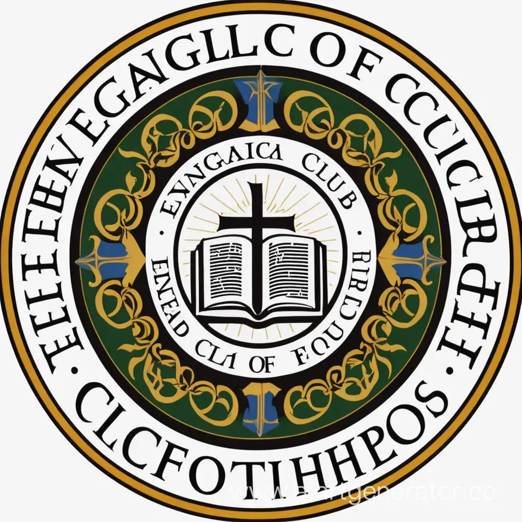 эмблема евангельского клуба совета отцов, где читают евангелие
