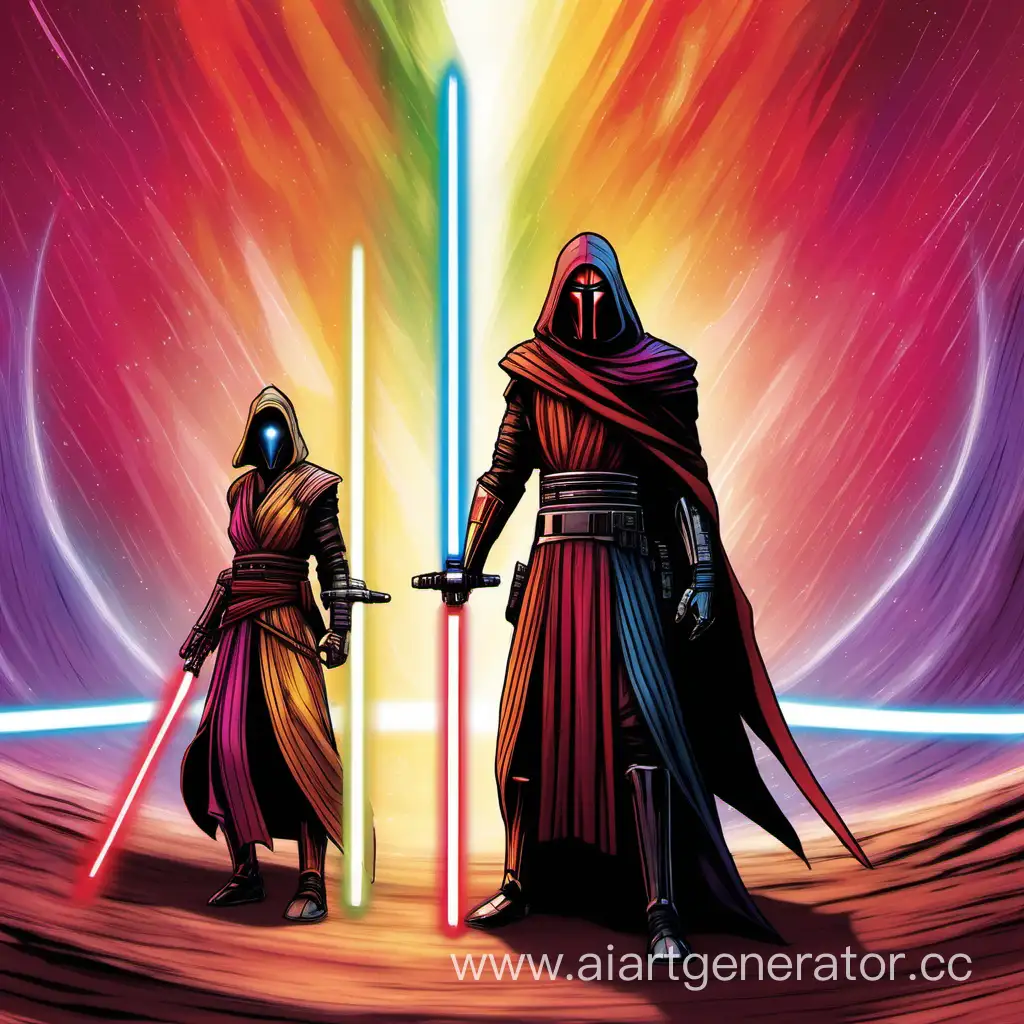 Epic-Encounter-Darth-Revan-and-Meetra-Surik-Jedi-in-Vibrant-Artistic-Display