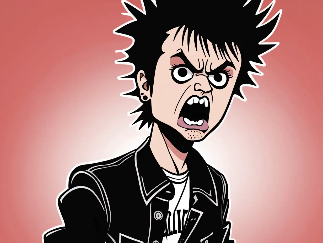 Angry Cartoon of Billie Joe Armstrong