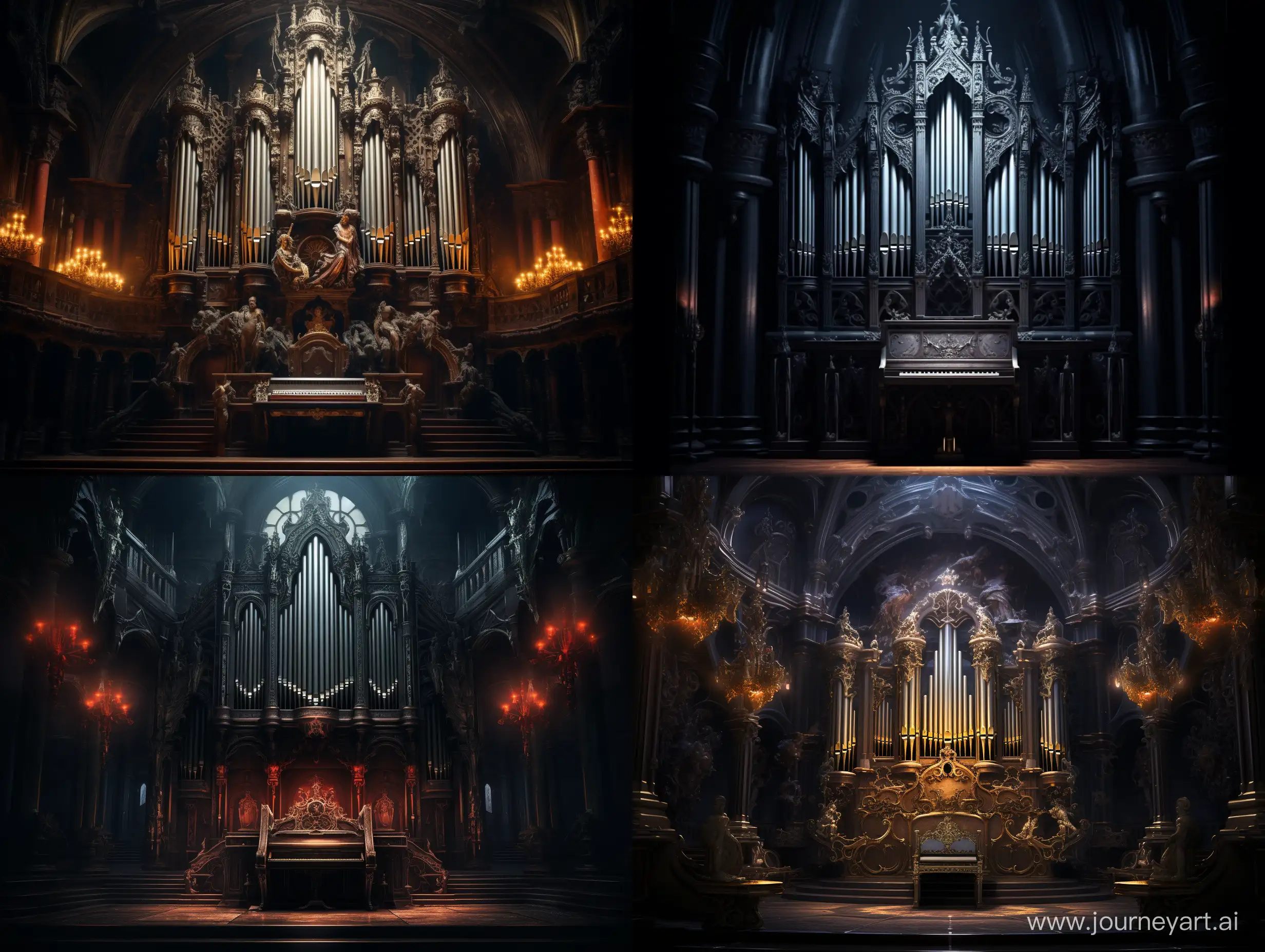 Majestic-Pipe-Organ-Illuminated-in-Enchanting-Darkness