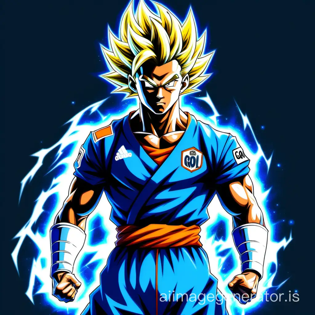 Cristiano Ronaldo as Super Saiyan Blue with Goku outfit