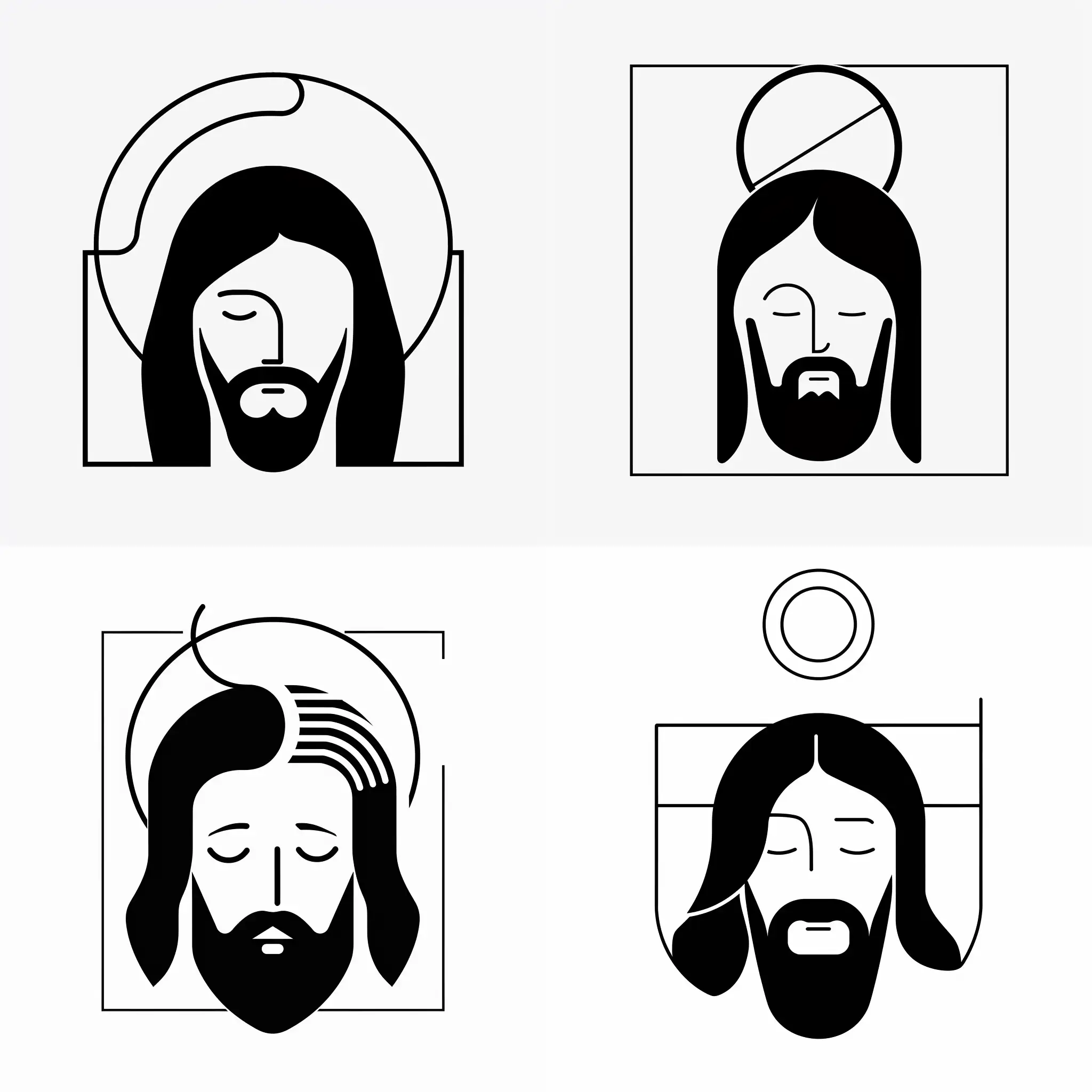 Modern-Minimalist-Silhouette-of-Jesus-Christ-with-Halo