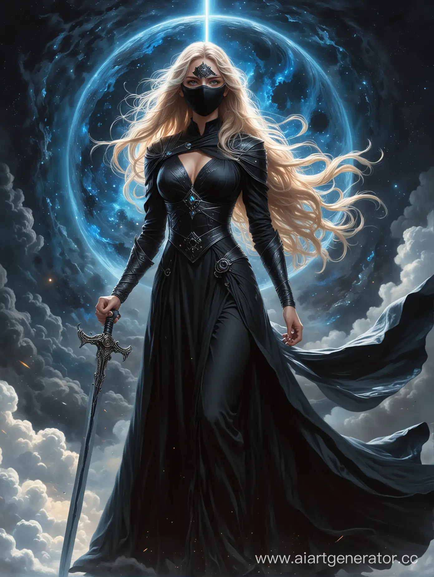 Mystical-Priestess-Warrior-with-Iron-Sword-in-Ethereal-Space