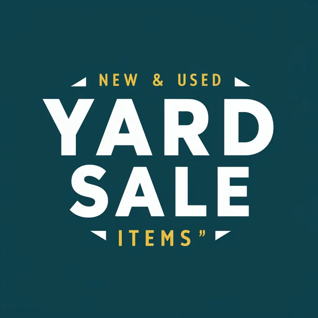 logo, Yard sale, with the text "New & Used Items ", typography, be used in Retail industry