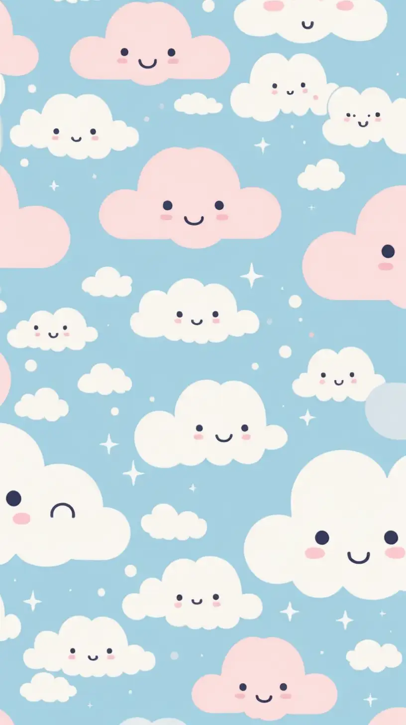 Adorable Cloud Design Playful and Whimsical Cloud Illustration for a Charming Atmosphere