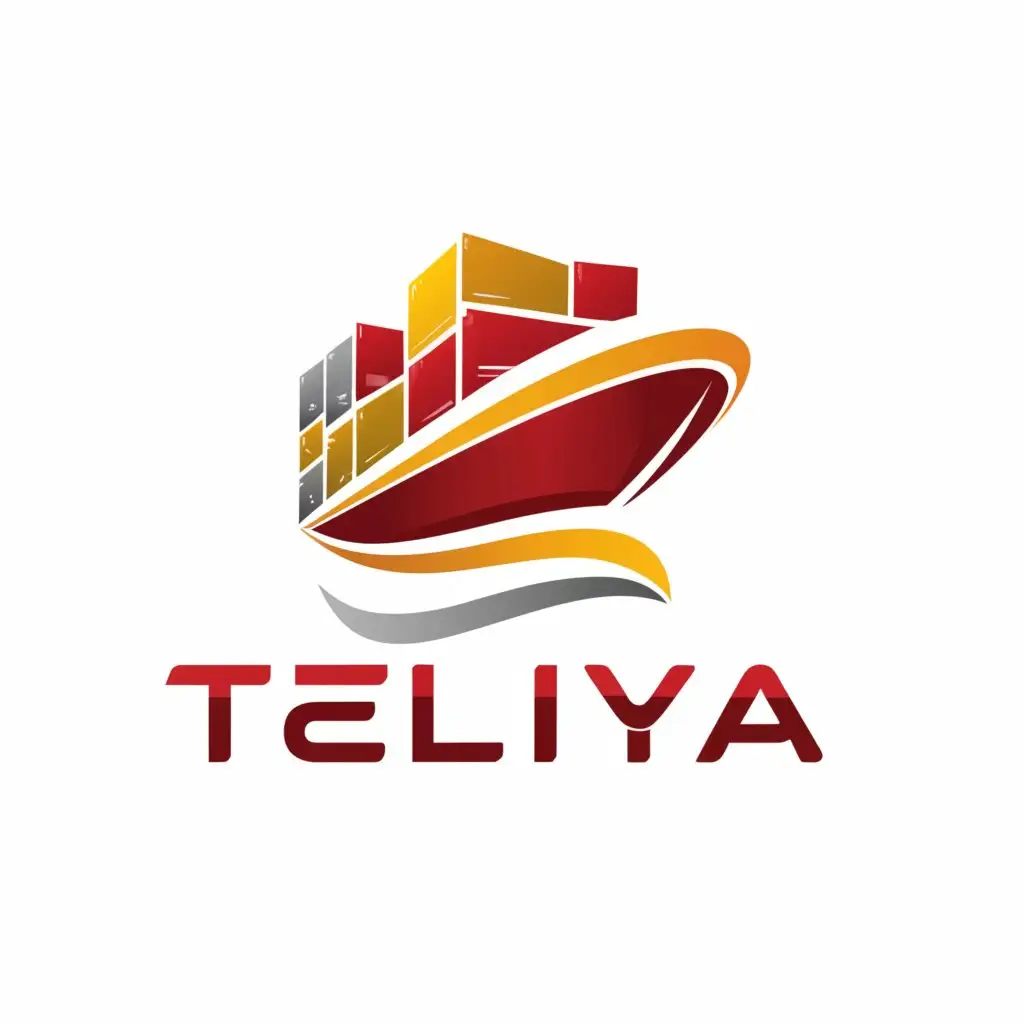 a logo design,with the text "Teliya", main symbol:focus delivery cargo red gold yellow  speediness Fair value gap,complex,clear background