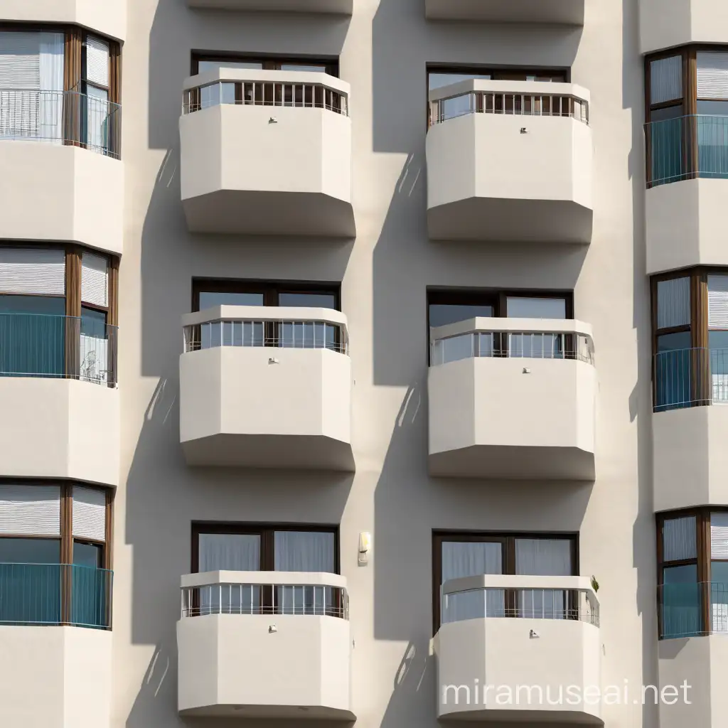 enhance the resolution of this image, keep the balcony shape the same.