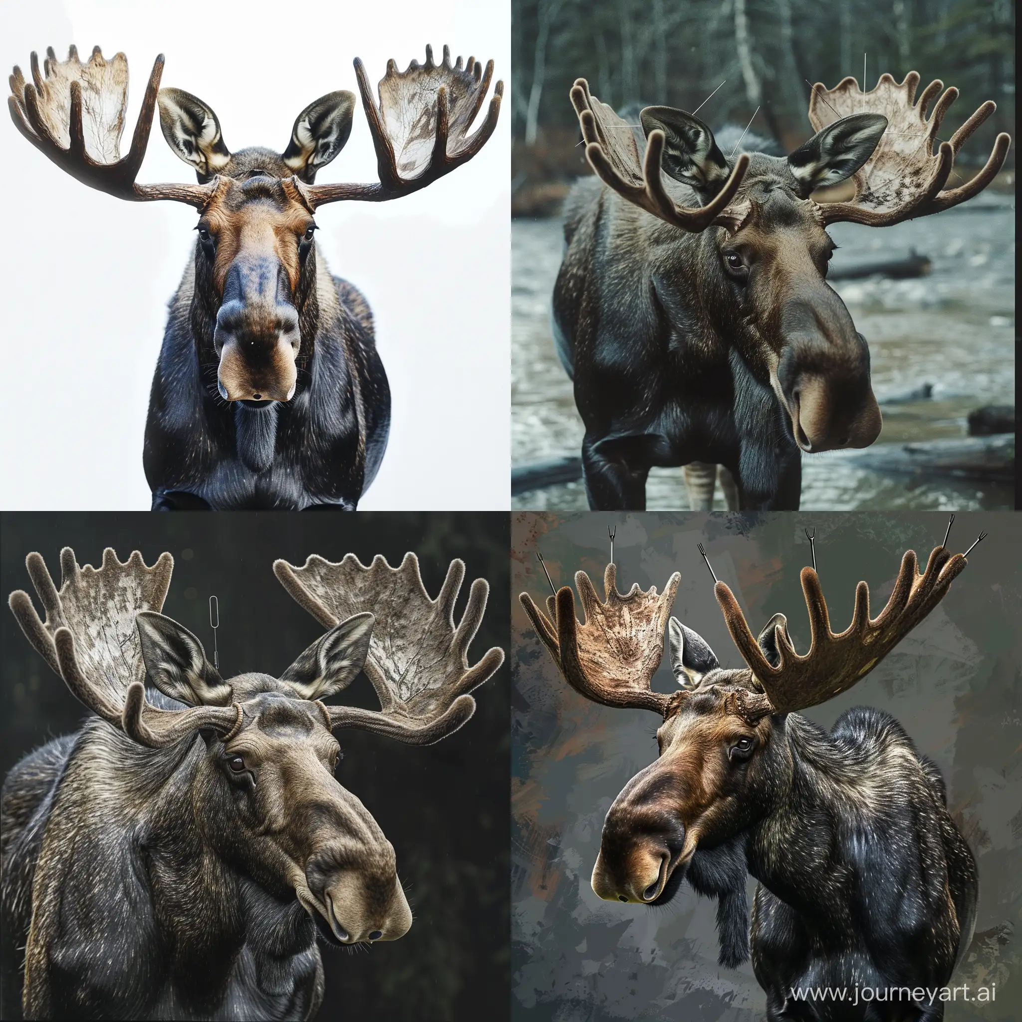 moose with antennae instead of horns