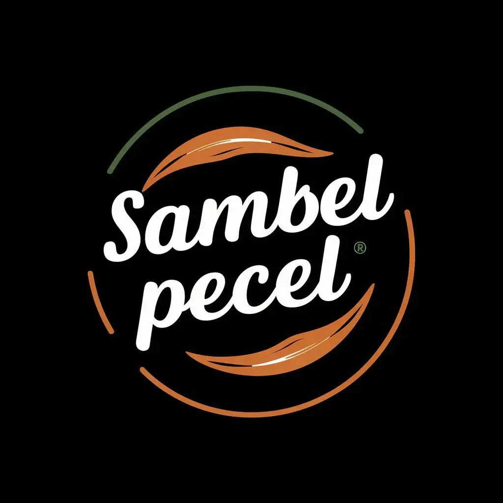 logo, Peanut Sauce or food with Chili, with the text "Sambel Pecel", typography, be used in Restaurant industry