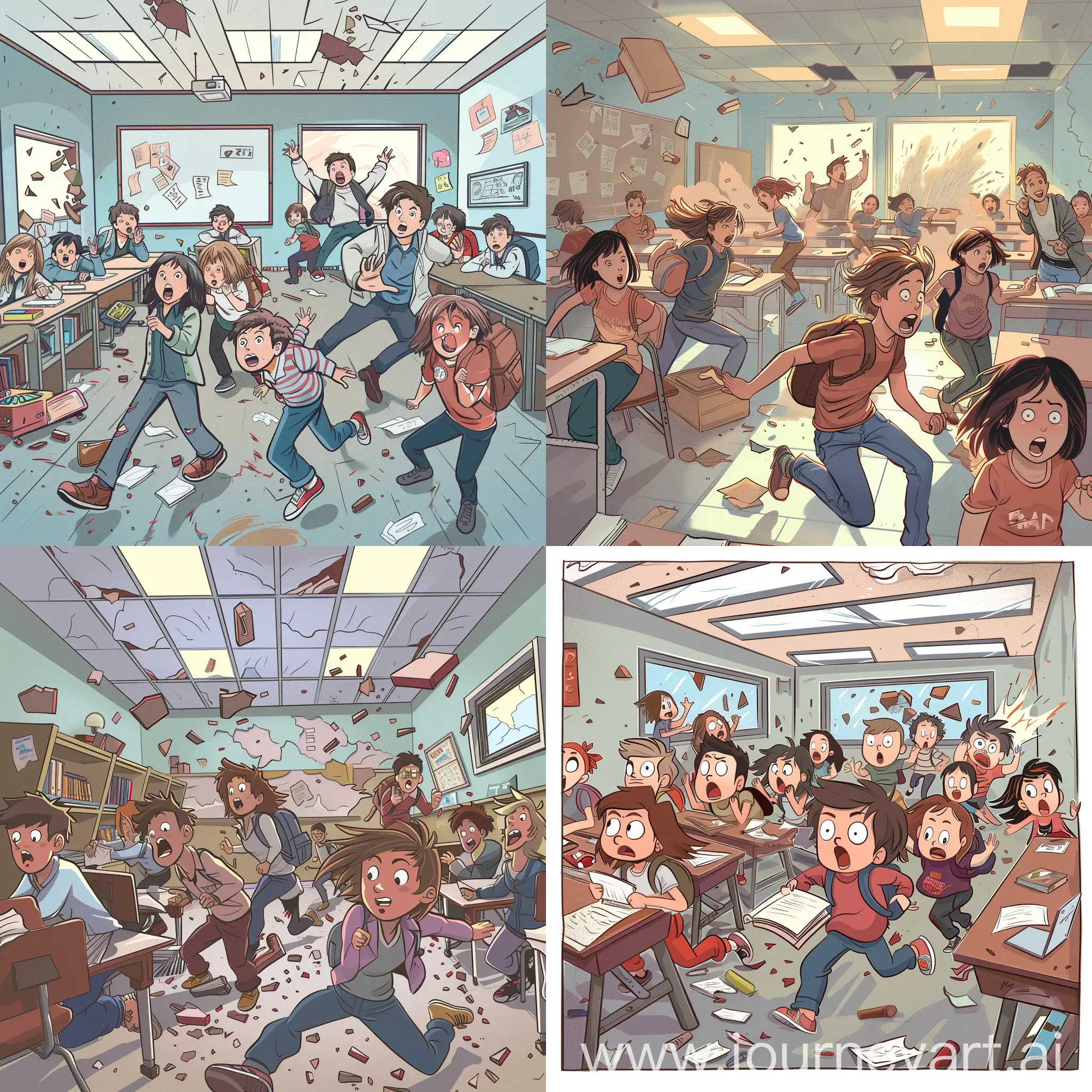 Students-Panic-in-Classroom-During-Earthquake