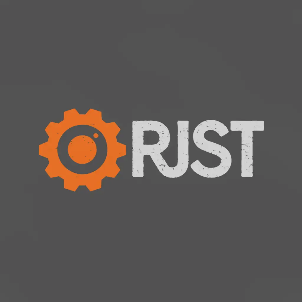a logo design,with the text "rust", main symbol:rust,Moderate,clear background