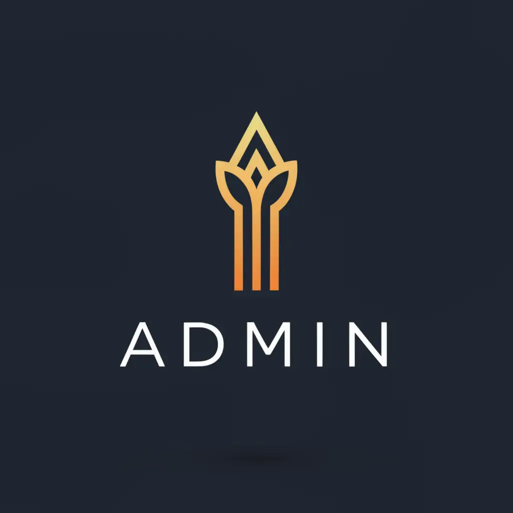 a logo design,with the text 'Admin', main symbol:Glowing Scepter,Minimalistic,be used in Legal industry,clear background
