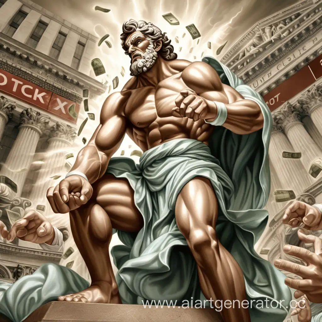 the god of the stock exchange, breaking stops and knocking shares out of weak hands