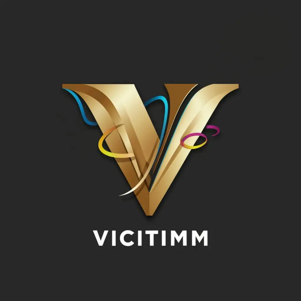 LOGO Design For VICTIM Bold V and M Symbol for the Entertainment ...